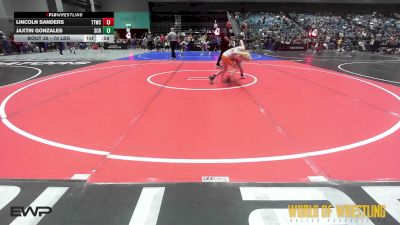 70 lbs Quarterfinal - Lincoln Sanders, Team Tulsa Wrestling Club vs Jaxtin Gonzales, Steel City Reloaded