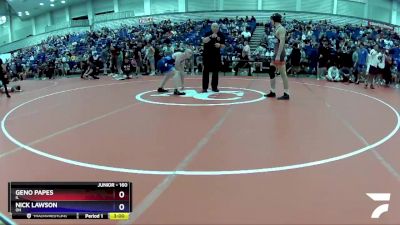 160 lbs Cons. Round 2 - Geno Papes, IL vs Nick Lawson, OH