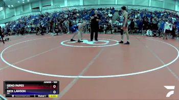 160 lbs Cons. Round 2 - Geno Papes, IL vs Nick Lawson, OH