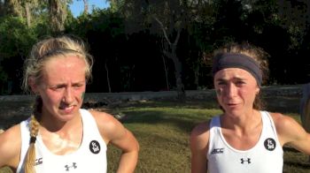 Molly Seidel & Anna Rohrer after 1st and 2nd place finish