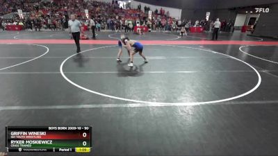 90 lbs Cons. Round 3 - Ryker Moskiewicz, Crass Trained vs Griffin Wineski, IGH Youth Wrestling