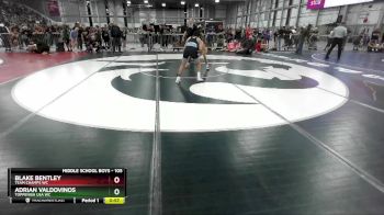 105 lbs Quarterfinal - Adrian Valdovinos, Toppenish USA WC vs Blake Bentley, Team Champs WC