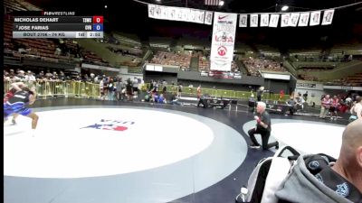 74 kg Cons. Round 5 - Nicholas Dehart, Team Selma Wrestling Club vs Jose Farias, Central Valley RTC