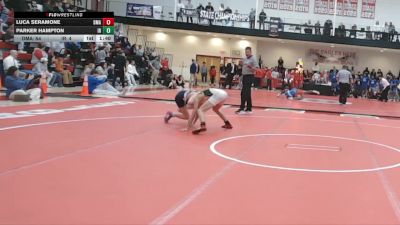 106 lbs Semifinals (8 Team) - Luca Seramone, Delaware Military Academy vs Parker Hampton, Indian River