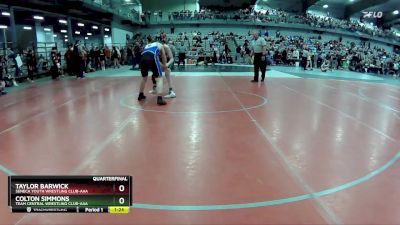 165 lbs Quarterfinal - Colton Simmons, Team Central Wrestling Club-AAA vs Taylor Barwick, Seneca Youth Wrestling Club-AAA