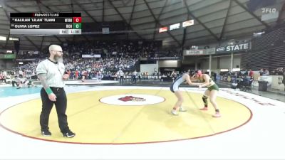 Girls 4A 145 lbs Champ. Round 1 - Kalilah `Lilah` Tuani, Mount Rainier (Girls) vs Olivia Lopez, Richland (Girls)