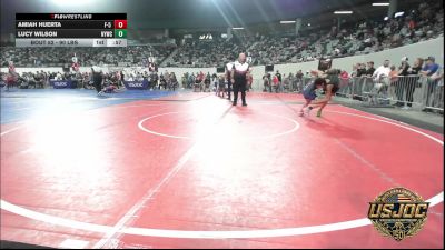 90 lbs Consi Of 8 #1 - Amiah Huerta, F-5 Grappling vs Lucy Wilson, Newcastle Youth Wrestling