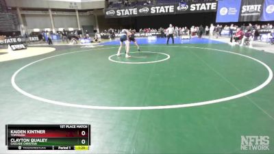 1A 175 lbs 1st Place Match - Clayton Qualey, Cascade Christian vs Kaiden Kintner, Toppenish