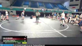 75 lbs Round 2 (3 Team) - Zac Schrader, Eastside Youth Wrestling vs Karleigh Langley, Team Bear Wrestling Club Red