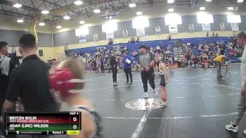 75 lbs Semifinal - Brycen Bolin, West Wateree Wrestling Club vs Adam (Linc) Wilson, C2X