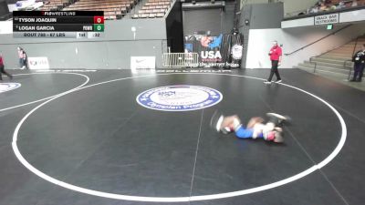 67 lbs Quarters - Tyson Joaquin vs Logan Garcia, Poway Wrestling