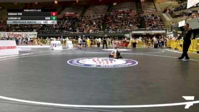 Bantam - 43 lbs 3rd Place Match - Josiah Piz vs Logan Le, RBWC (Rancho Bernardo Wrestling Club)