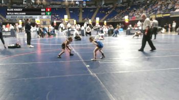 40 lbs Quarterfinal - Kloe Kinzey, Marion Center vs Myla Williams, Chestnut Ridge