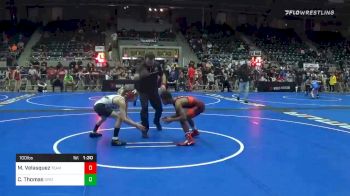 100 lbs Semifinal - Miles Velasquez, Team Tulsa WC vs Carson Thomas, Spatola Wrestling