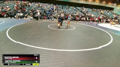 120 lbs Cons. Round 4 - Paxton Brons, Grants Pass vs Tabitha Montez, Central Catholic