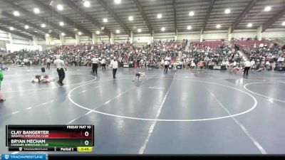 55 lbs Quarterfinal - Bryan Mecham, Cougars Wrestling Club vs Clay Bangerter, Wasatch Wrestling Club