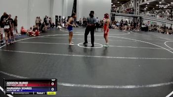 107 lbs Round 4 (8 Team) - Addison Burke, FIWC Sassy Lassies vs Marianna Soares, South Side WC