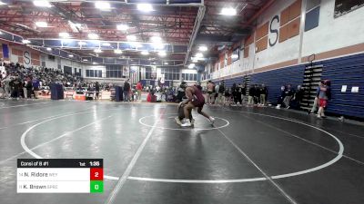 215 lbs Consi Of 8 #1 - Naheem Ridore, Weymouth vs Kaiden Brown, Springfield Central