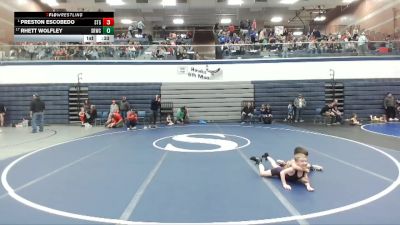 47 lbs Champ. Round 2 - Preston Escobedo, Small Town Grims vs Rhett Wolfley, Snake River Wrestling Club