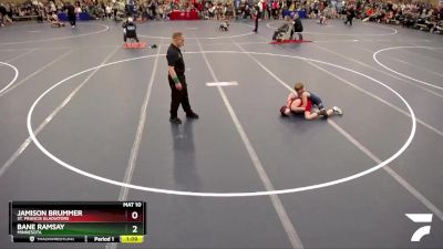 59-66 lbs Champ. Round 1 - Jamison Brummer, St. Francis Gladiators vs Bane Ramsay, Minnesota