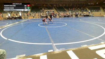 55 lbs 3rd Place - Maisyn Malone, Bartlesville Wrestling Club vs Tucker Korb, Vinita Kids Wrestling
