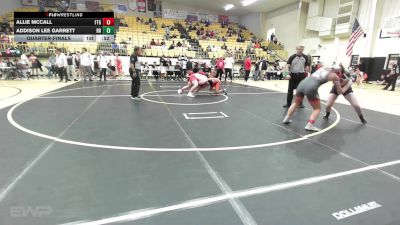 126 lbs Quarterfinal - Allie McCall, Fort Gibson vs Addison Lee Garrett, Rogers Jr High