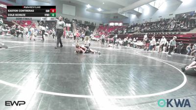 70 lbs Semifinal - Easton Contreras, Raw Wrestling Club vs Cole Schiltz, Verdigris Youth Wrestling