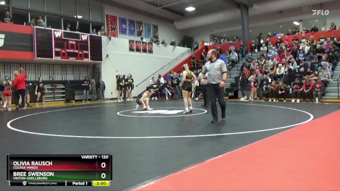 120 lbs Semifinal - Bree Swenson, Vinton-Shellsburg vs Olivia Rausch ...