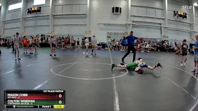 76 lbs Finals (2 Team) - Mason Cobb, WV Wild vs Colton Wiseman, Contenders WA Blue