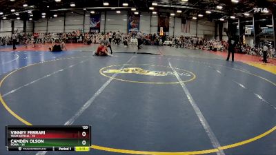 120 lbs Rd# 8- 12:30pm Saturday Final Pool - Camden Olson, POWA vs Vinney Ferrari, Team Gotcha