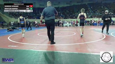 87 lbs Consi Of 16 #2 - Dawson Howard, Blanchard High School vs Braylon Duffey, Broken Arrow