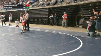 96 lbs Round Of 32 - Brantley Shaffer, Jersey Shore vs Isaiah Rice, Ringgold