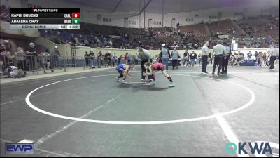 62 lbs Consolation - Kapri Bruens, Carl Albert vs Adalena Chay, Harrah Little League Wrestling