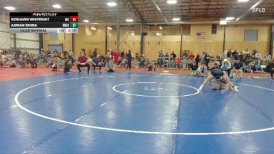 133 lbs Quarterfinal - Adrian Shima, Big Bend Community College vs Benjamin Whitright, North Idaho College