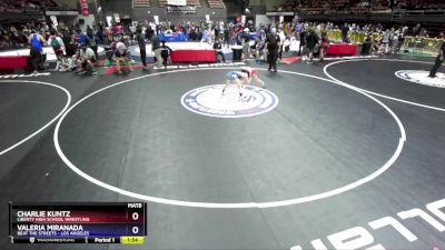 112 lbs Cons. Round 3 - Charlie Kuntz, Liberty High School Wrestling vs Valeria Miranada, Beat The Streets - Los Angeles