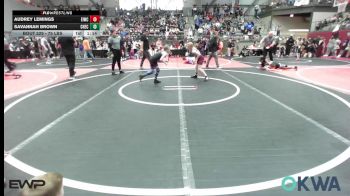 75 lbs Rr Rnd 2 - Audrey Lemings, Eufaula Ironheads Wrestling Club vs Savannah Brown, Checotah Matcats