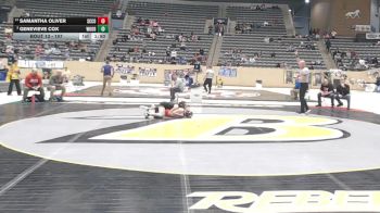 107 lbs Champ. Round 1 - Genevieve Cox, Woodford County vs Samantha Oliver, Scott County