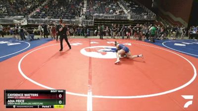130-142 lbs Semifinal - Adia Price, Green River Grapplers Wrestling vs Caydence Watters, Windy City Wrestlers