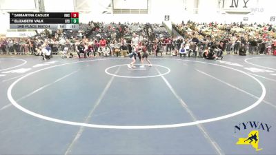 65 lbs 3rd Place Match - Samantha Casler, Barker/Royhart Wrestling Club vs Elizabeth Valk, GPS