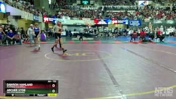 AA - 113 lbs Cons. Round 1 - Archer Hyde, Gallatin (Bozeman) vs Dawson Hamland, Flathead (Kalispell)