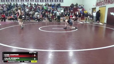 120 lbs Cons. Round 3 - Callie Nosbisch, Vinton-Shellsburg vs Kyrie Chapman, Grinnell