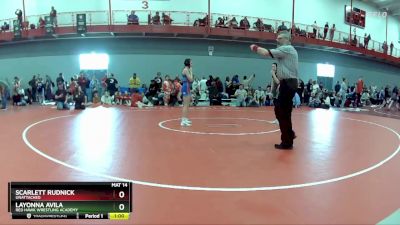 95 lbs Cons. Round 3 - Scarlett Rudnick, Unattached vs Layonna Avila, Red Hawk Wrestling Academy