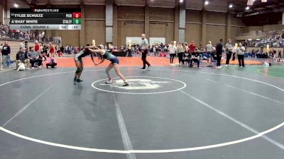 115 lbs Cons. Round 5 - Tylee Schultz, Pine Creek vs A`shay White, Staley
