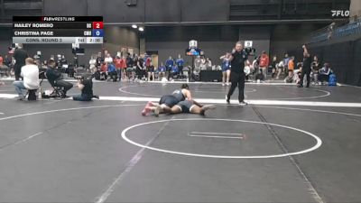 207 lbs Cons. Round 2 - Christina Page, Central Methodist University vs Hailey Romero, Doane