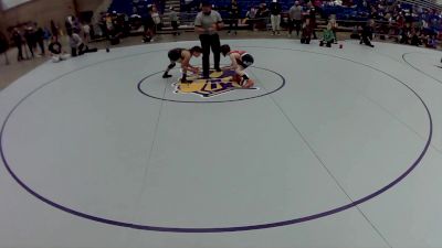 12U Boys - 70 lbs Cons. Semis - Julian Lawrence, Red Wave Wrestling vs Tate Russell, ReZults Wrestling