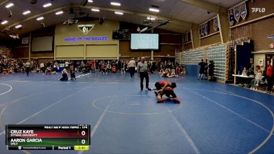 125 lbs Cons. Round 3 - Aaron Garcia, UNLV vs Cruz Kaye, Ottawa University