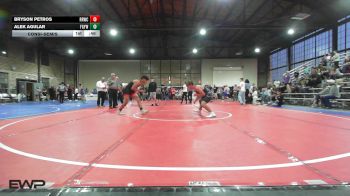 155 lbs Consolation - Bryson Petros, Red Ryder Wrestling Club vs Alek Agular, Fort Gibson Youth Wrestling