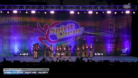 Power Athletics - Maryland - Velocity [2026 L2 Youth - Small Day 2] 2026 Spirit Cheer Grand Nationals