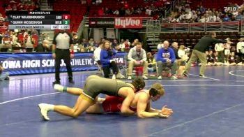 1A-165 lbs 5th Place Match - Quinn McGeough, MFL MarMac vs Clay Wilgenbusch, East Buchanan