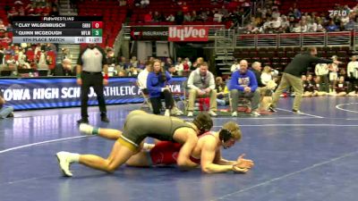 1A-165 lbs 5th Place Match - Quinn McGeough, MFL MarMac vs Clay Wilgenbusch, East Buchanan